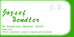jozsef wendler business card