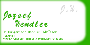 jozsef wendler business card